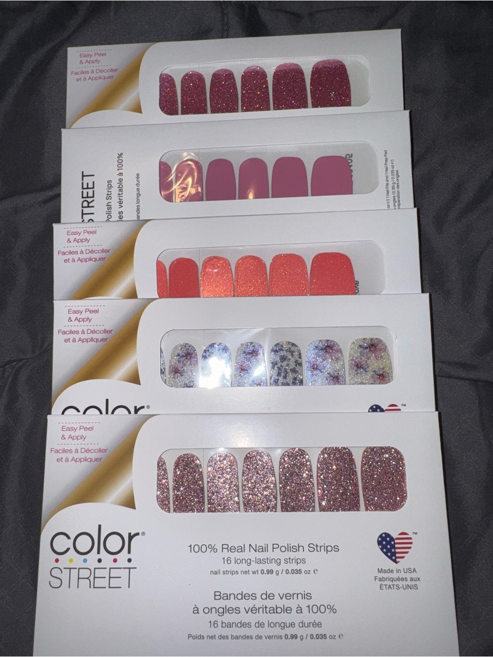 Color Street Nail Polish Strips – Pack of 5